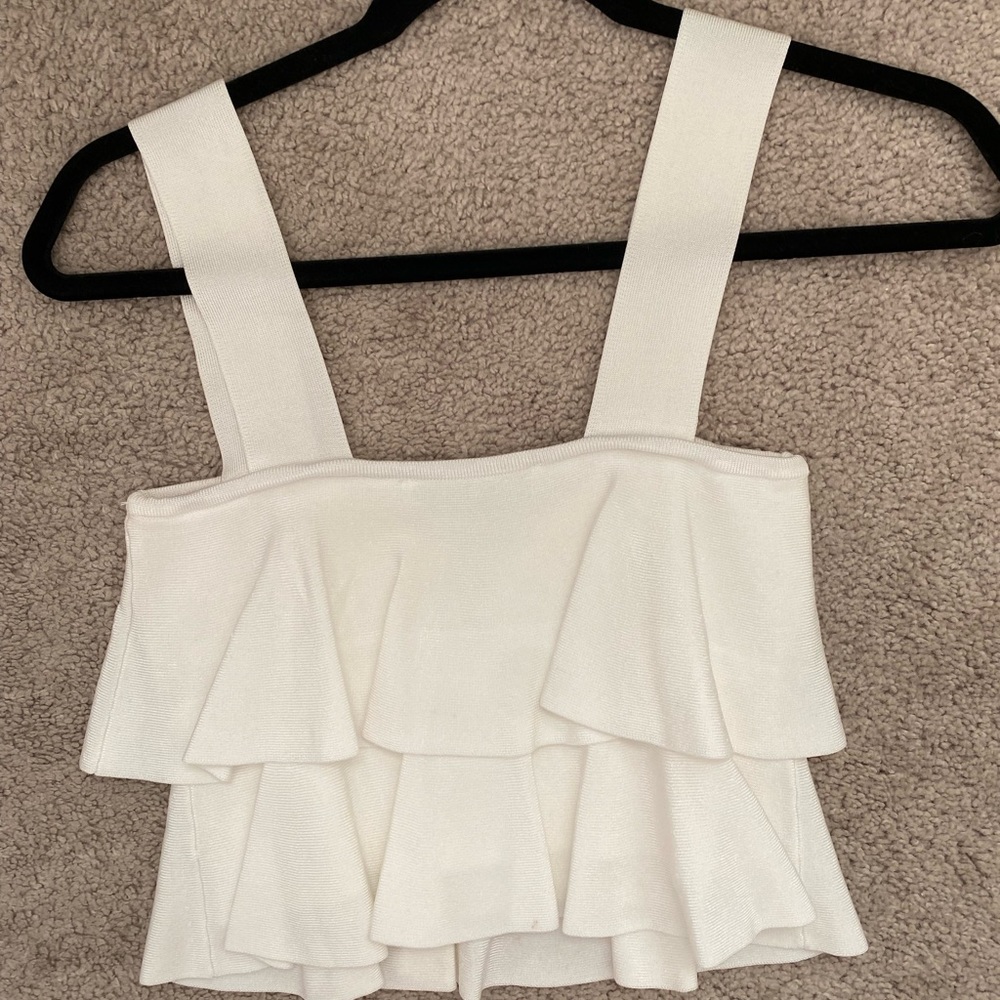 Zara ruffled knit top